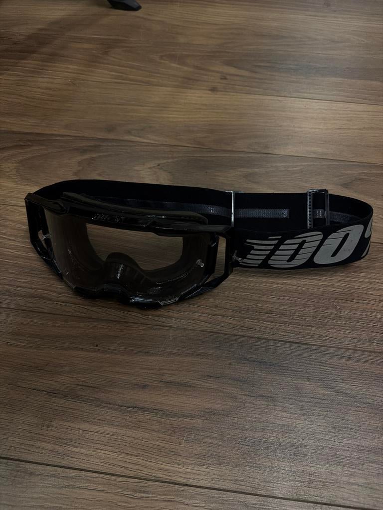 100% Armega Crossbril - Zwart reflectief, Ophalen of Verzenden, Tweedehands, Offroadhelm, Overige merken