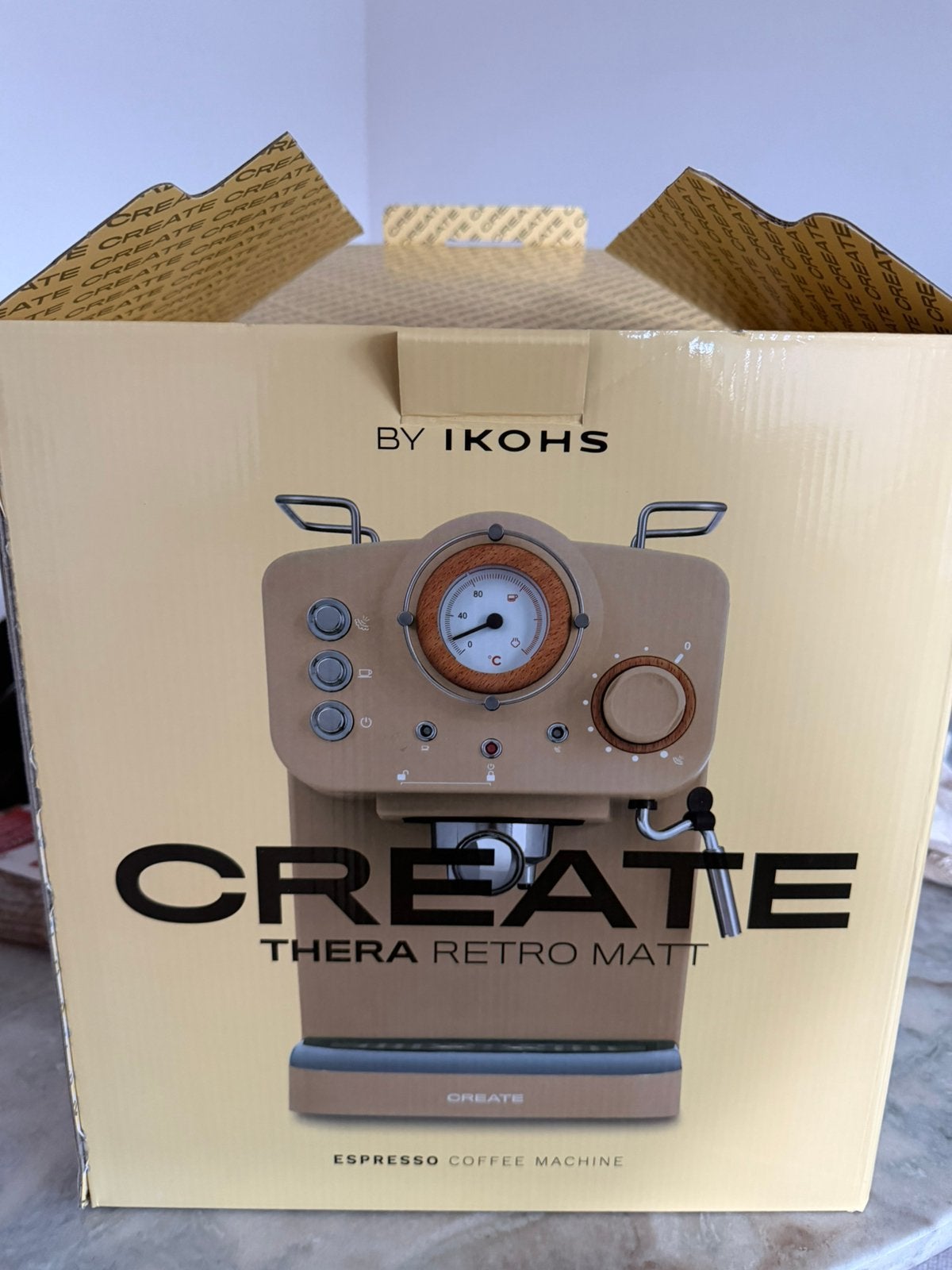 NIEUW!! CREATE THERA RETRO espresso koffiezetapparaat, Witgoed en Apparatuur, Koffiezetapparaten, Ophalen of Verzenden, Nieuw