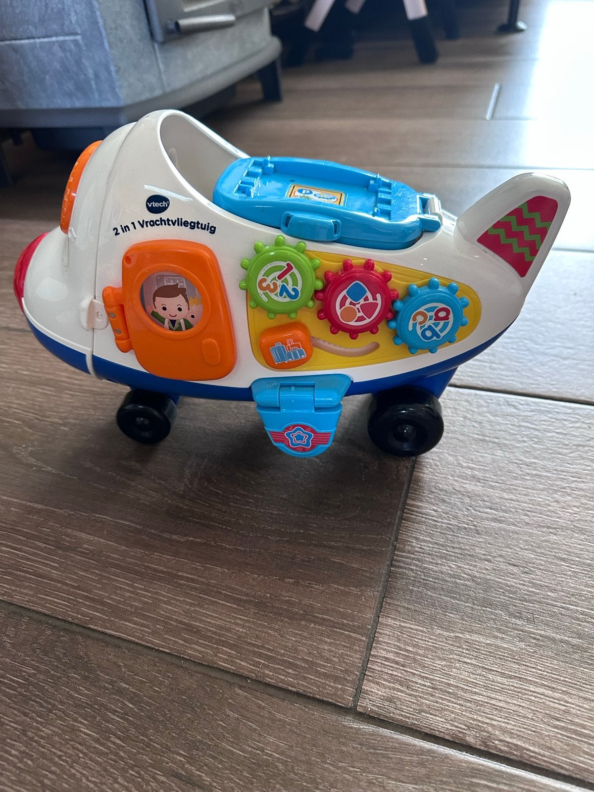 Vtech 2-in-1 Vliegtuig: Vrolijk Vliegplezier voor Kleintjes, Ophalen of Verzenden, Zo goed als nieuw, Jongen of Meisje