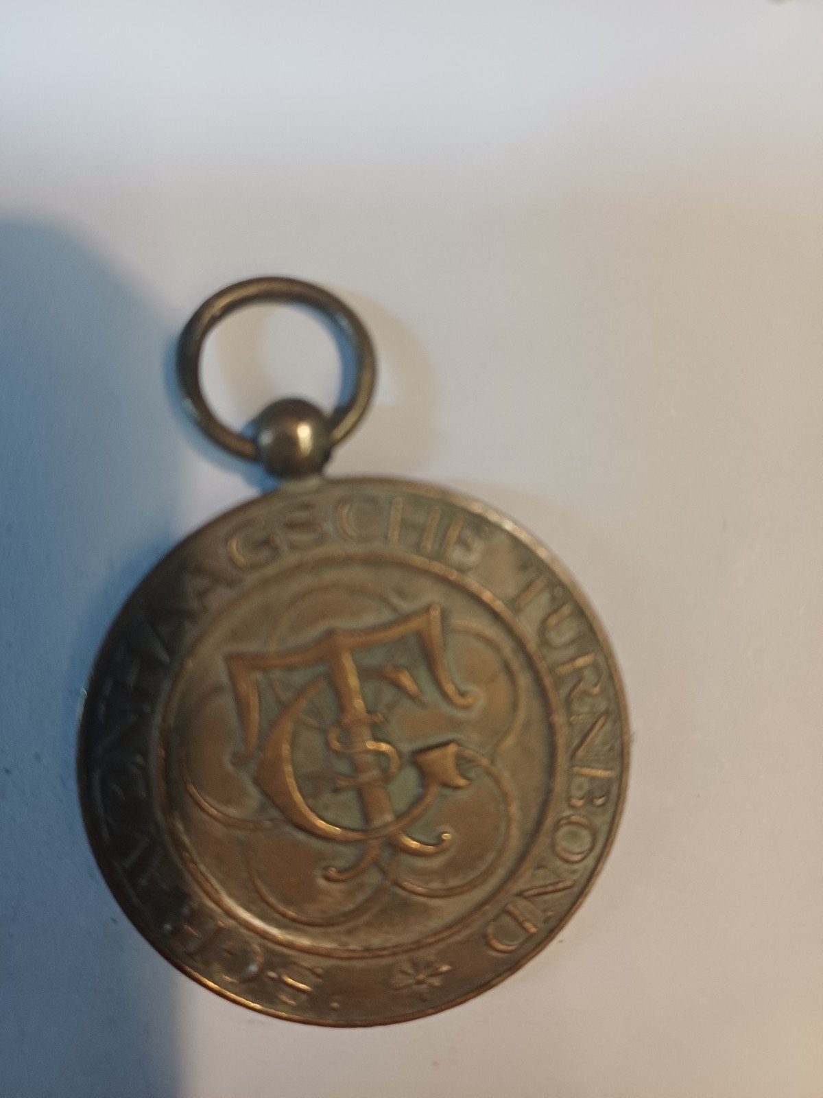 Oude medaille Haagsche Turnbond 2e prijs 1891, Postzegels en Munten, Penningen en Medailles, Ophalen, Overige materialen, Nederland