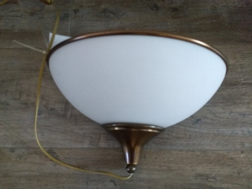 Wandlamp nieuw groot halve maan melkglas, Ophalen, Met snoer/stekker, Nieuw, Wandlamp