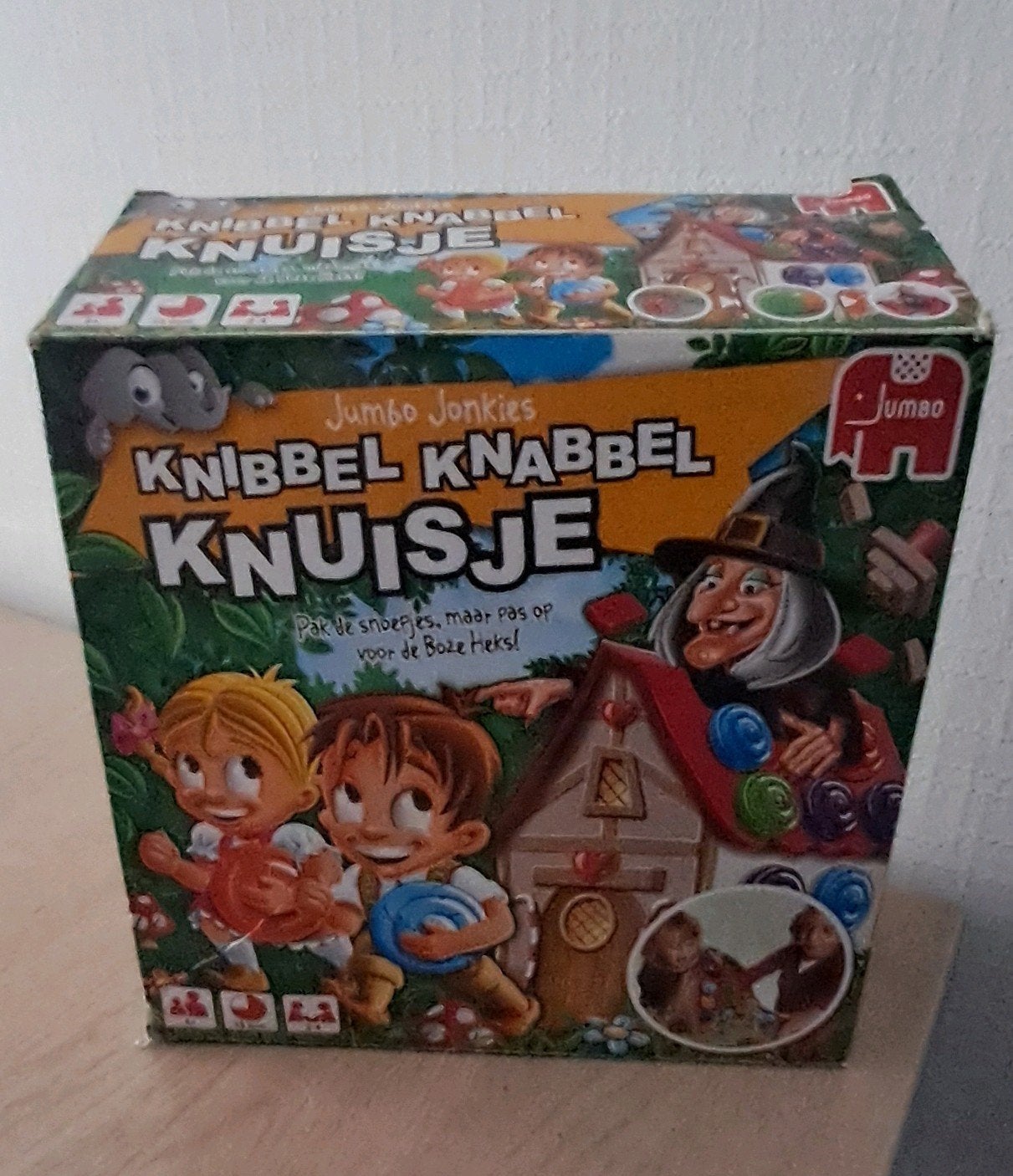 Jumbo Jonkies Knibbel Knabbel Knuisje bordspel, Een of twee spelers, Ophalen of Verzenden, Gebruikt, Jumbo