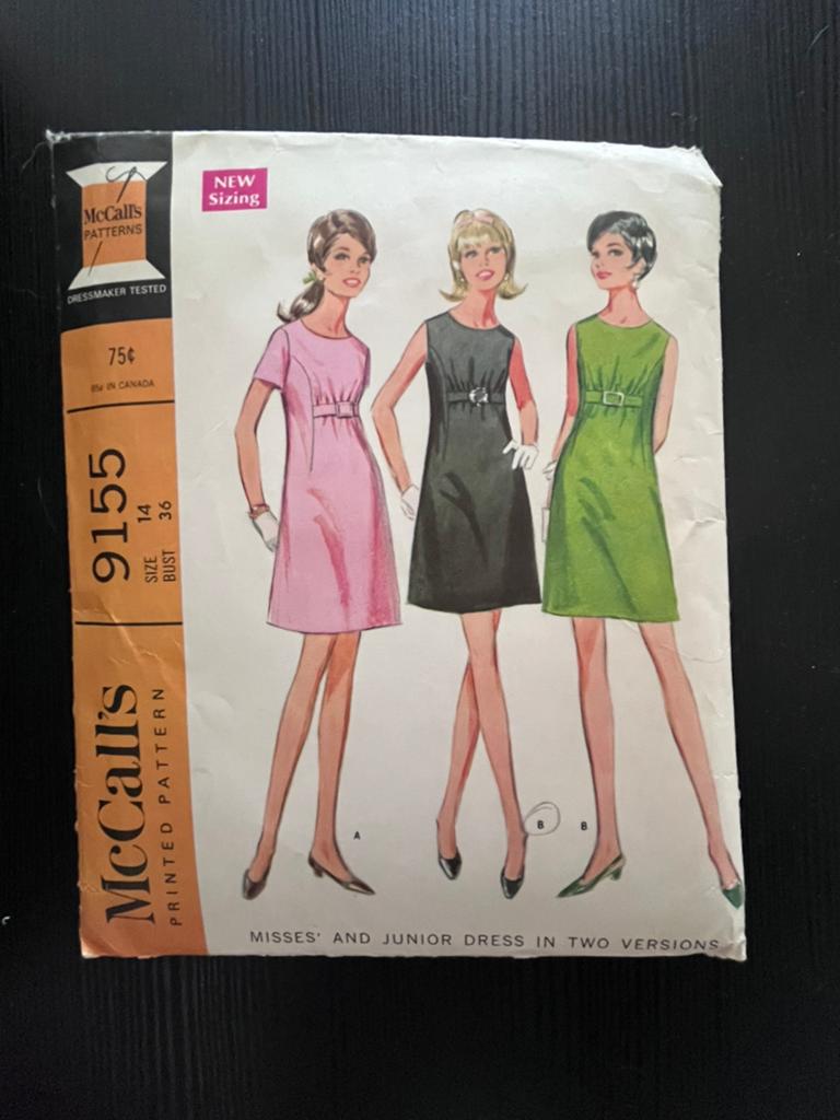 Vintage naaipatroon jurk uit 1968 | MCcall’s 9155 maat 14, Overige merken, Vrouw, Ophalen of Verzenden, Overige typen