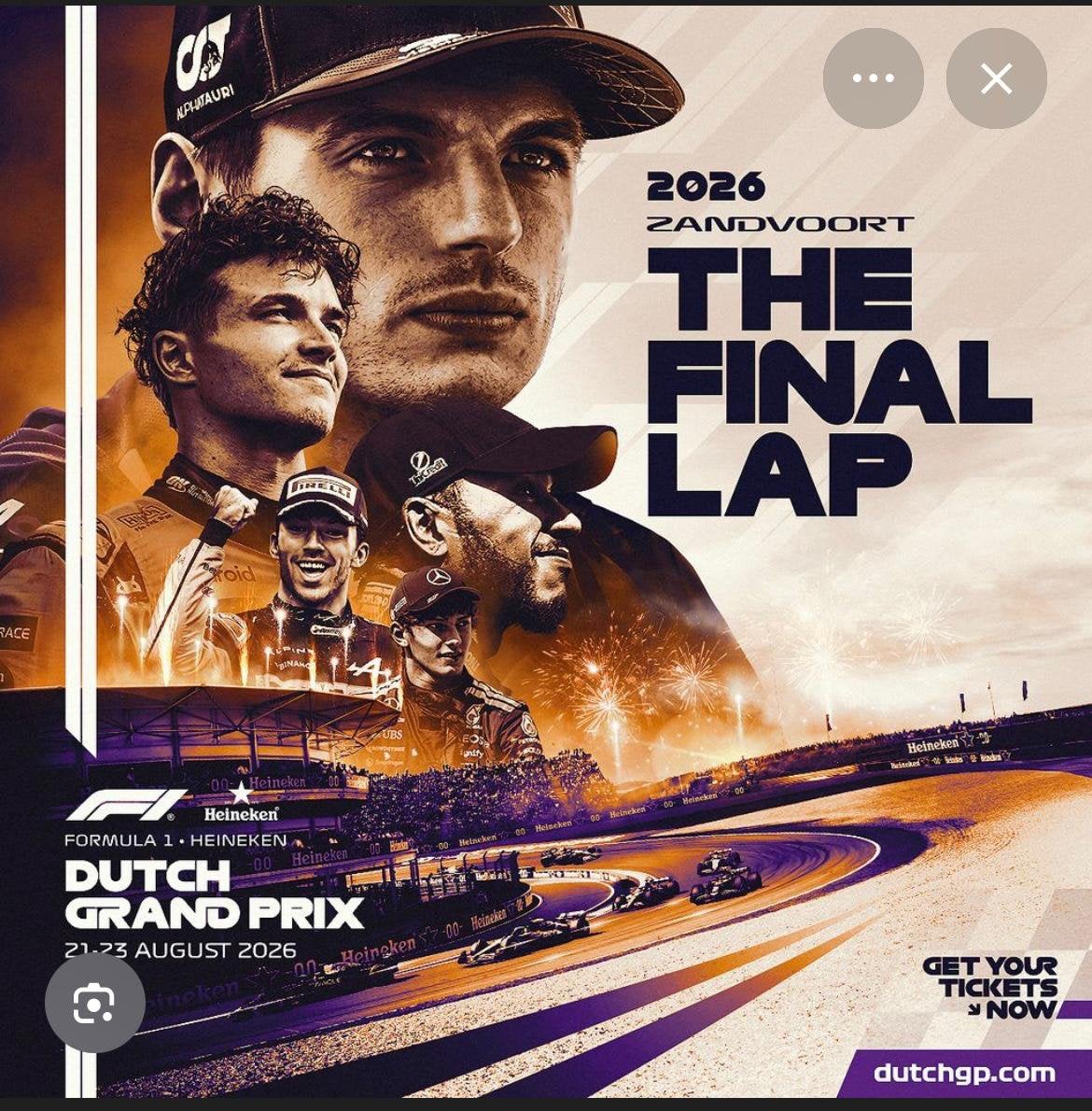 Dutch grand prix 2 weekend kaarten zaterdag zondag!, Verzamelen, Automerken, Motoren en Formule 1, Ophalen of Verzenden, Zo goed als nieuw