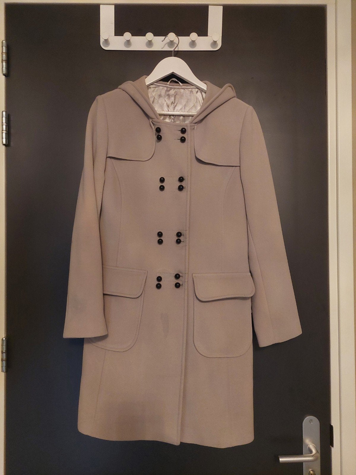 Olcay Dames Winterjas met Capuchon - Maat 38/40 (M), Kleding | Dames, Ophalen, Zo goed als nieuw, Maat 38/40 (M), Grijs