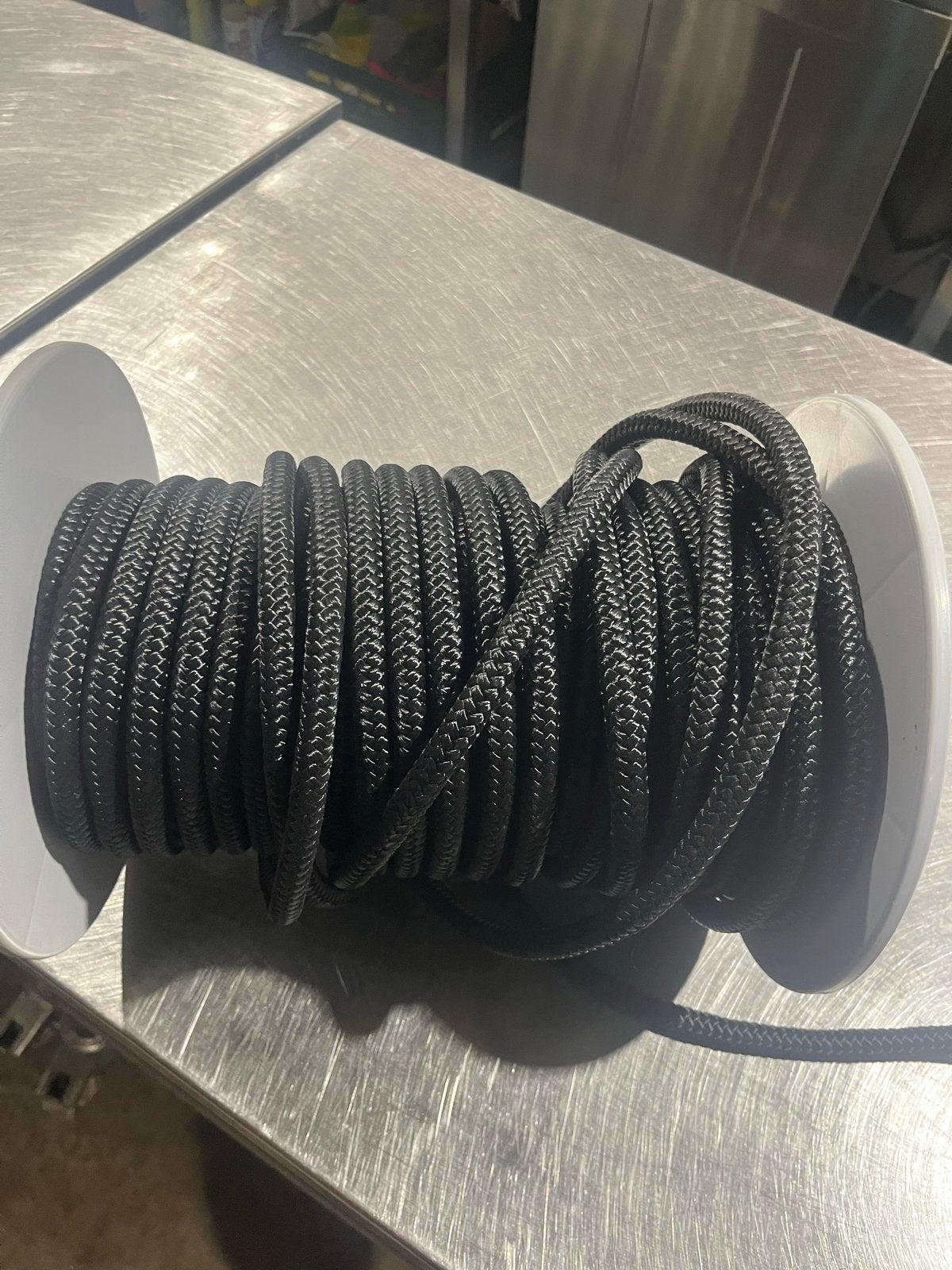Zwart touw op spoel 12mm- Diverse toepassingen, Ophalen, Nieuw