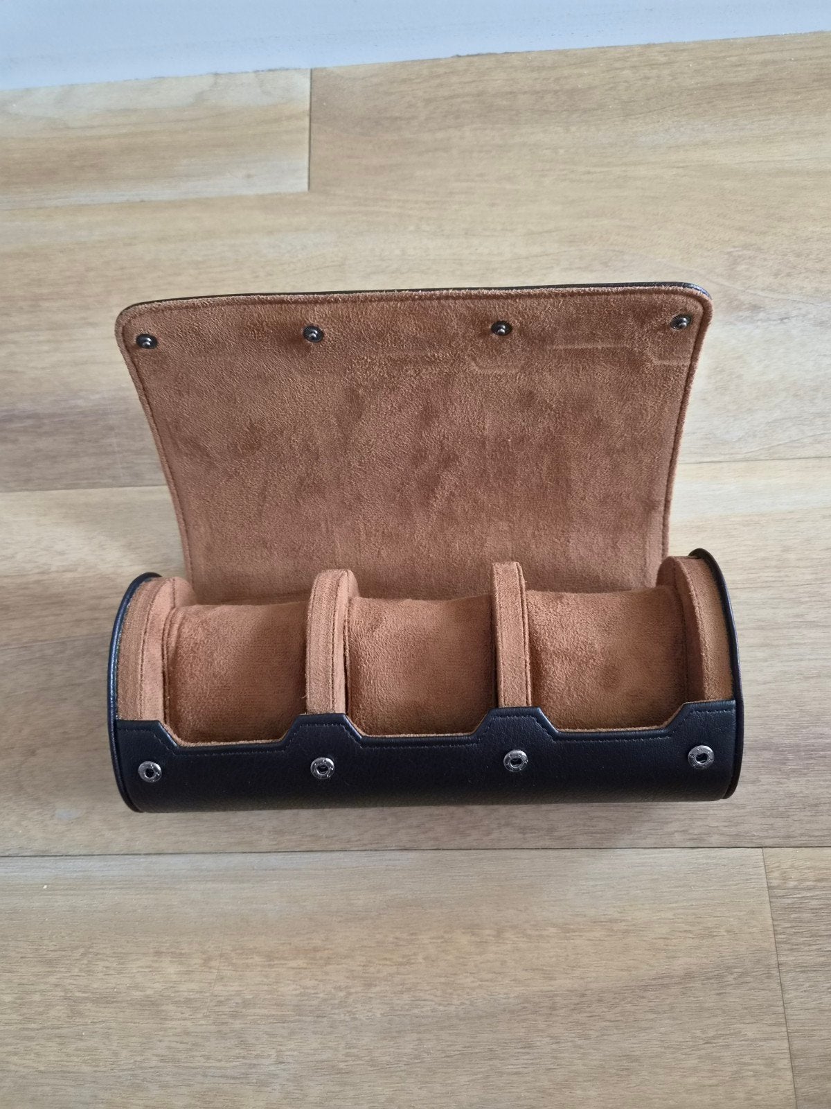Luxe Horlogebox Leer & Suède voor 3 Horloges - GebWolf, Ophalen of Verzenden, Nieuw