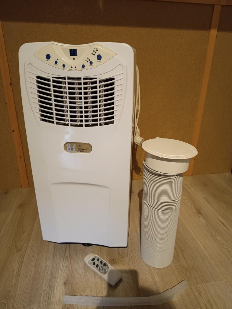 Mobiele Airco met Afstandsbediening en Afvoerbuis, Witgoed en Apparatuur, Ophalen, Minder dan 60 m³, 3 snelheden of meer, Afstandsbediening