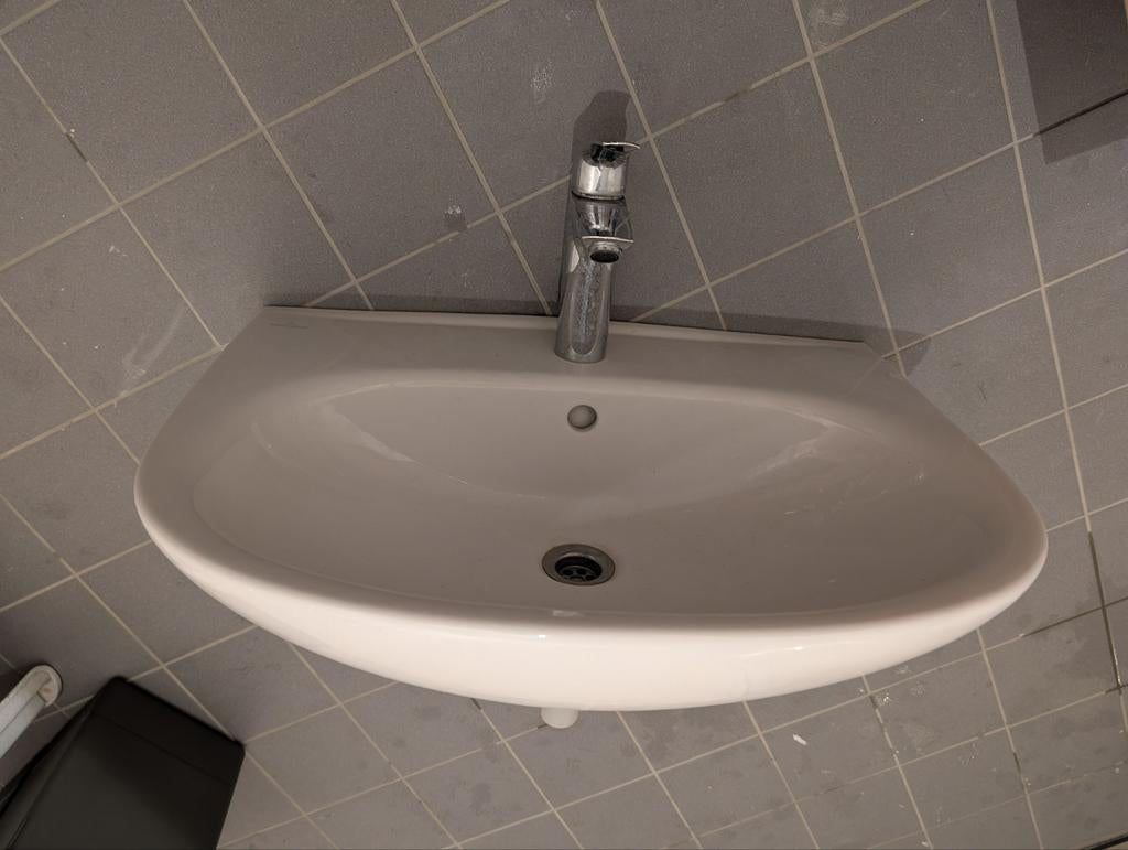 Nieuwe Villeroy & Boch wasbak met Grohe kraan, Ophalen, Nieuw, Rvs, Kraan