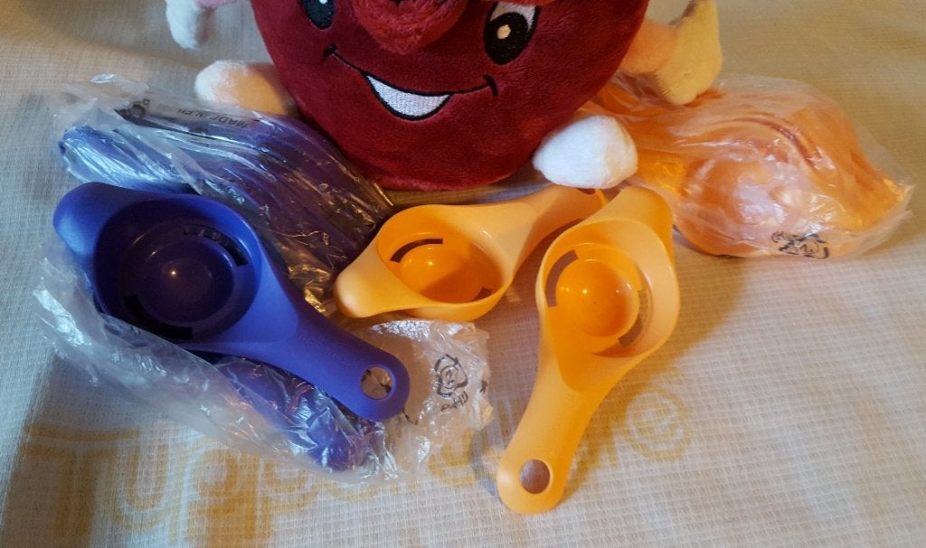 Tup. mini 4: eierscheider, eisplitser oranje, laatste, Ophalen of Verzenden, Nieuw, Oranje, Overige typen