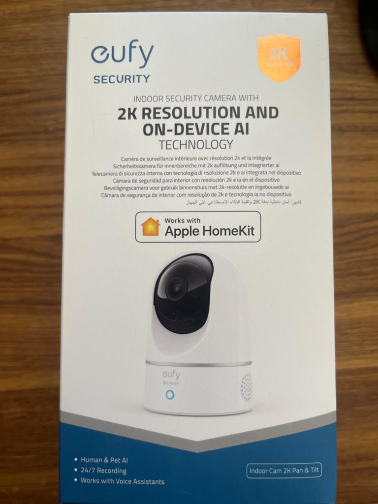 Eufy Security Indoor Cam 2K Pan & Tilt, Audio, Tv en Foto, Videobewaking, Ophalen of Verzenden, Nieuw, Binnencamera