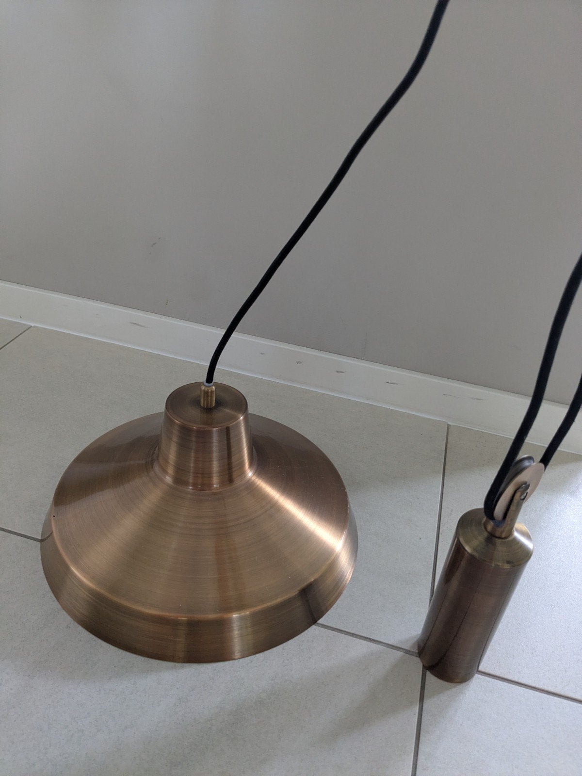 Karwei Hanglamp Linde E27 - Bronskleurig, Modern, Industrieel, Zo goed als nieuw, Metaal, E27 (groot)