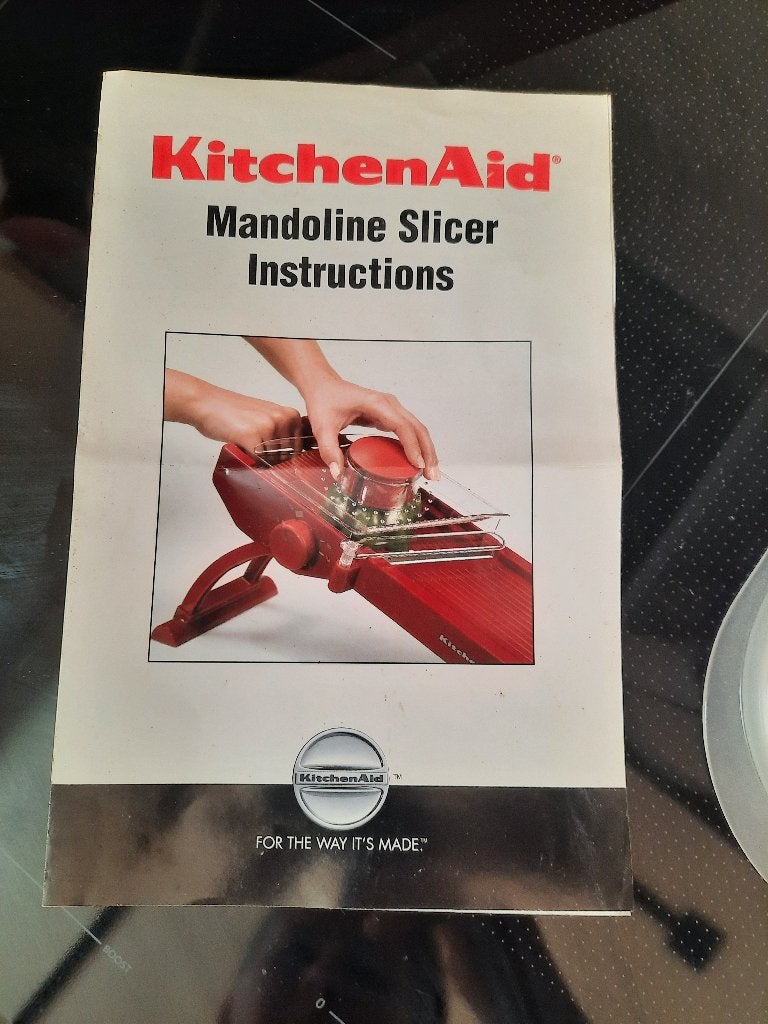 Kitchenaid mandoline / groentesnijder, Gebruikt, Kunststof, Ophalen of Verzenden, Snijmachine