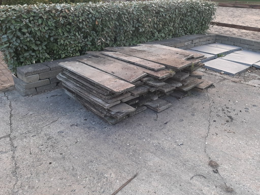 Gebruikte Azobe Hardhout Damwand Schoeiing Planken, Tuin en Terras, Ophalen, Gebruikt, Planken, Hardhout