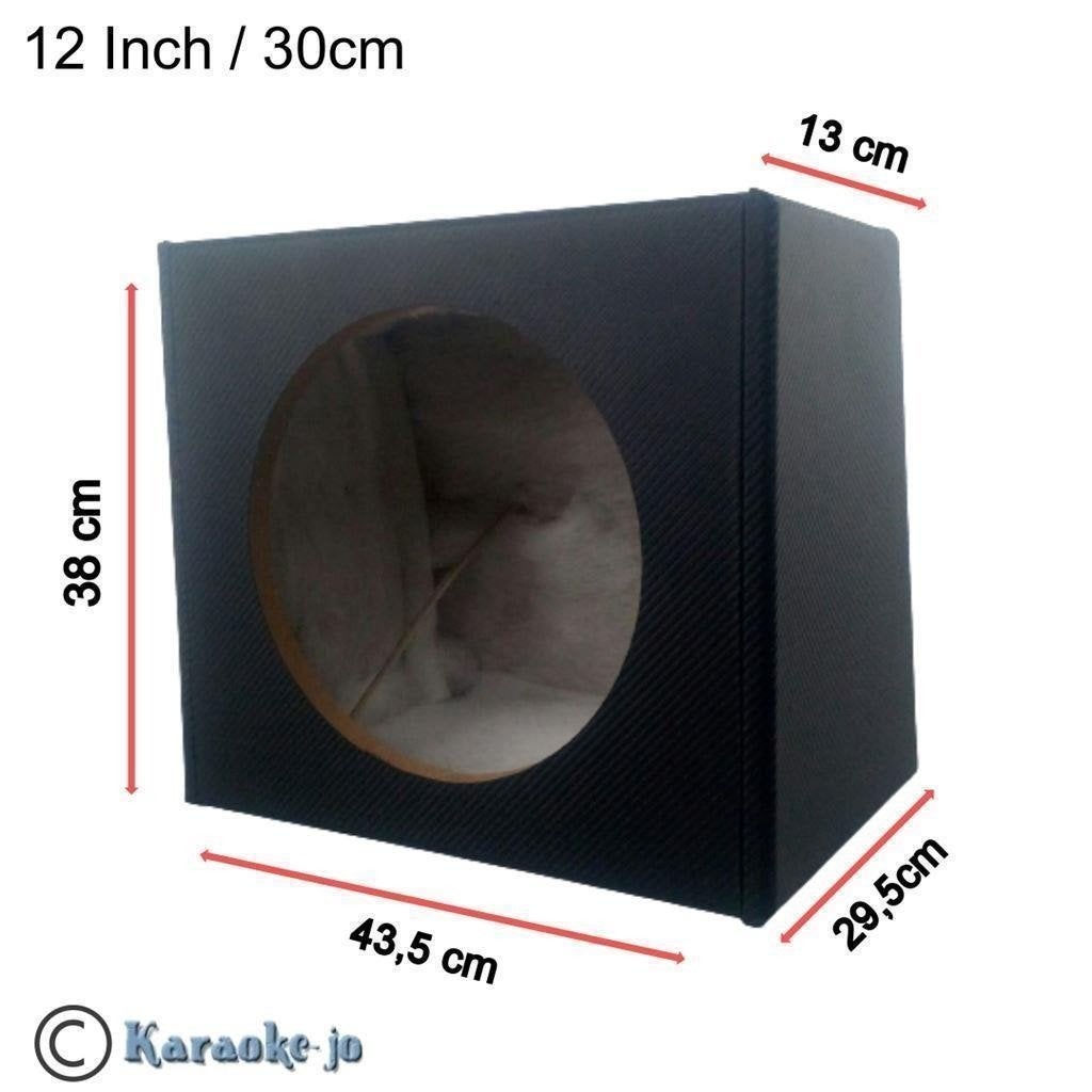 Subwoofer kist MDF 12 inch 30 Cm 27 Liter Carbon Look, Auto diversen, Auto-accessoires, Nieuw, Ophalen of Verzenden