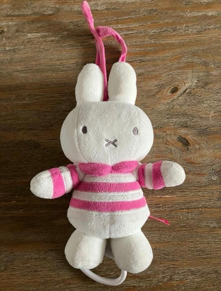 Roze met witte Nijntje muziekdoosje, Ophalen of Verzenden, Gebruikt, Mobiel, Met geluid