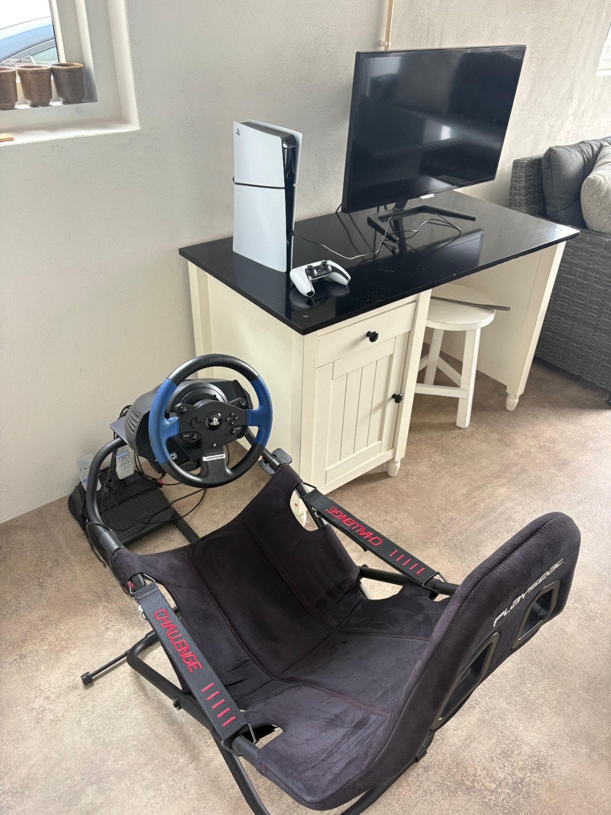 PS5 Digital Edition met Philips 32 inch monitor en Playseat, 1 speler, Ophalen, Zo goed als nieuw, Online