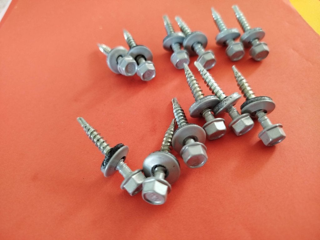 dakpanplaatl schroeven aluminium /lich grijs 35 + 55 mm, 50 tot 100 mm, N, N, Schroeven