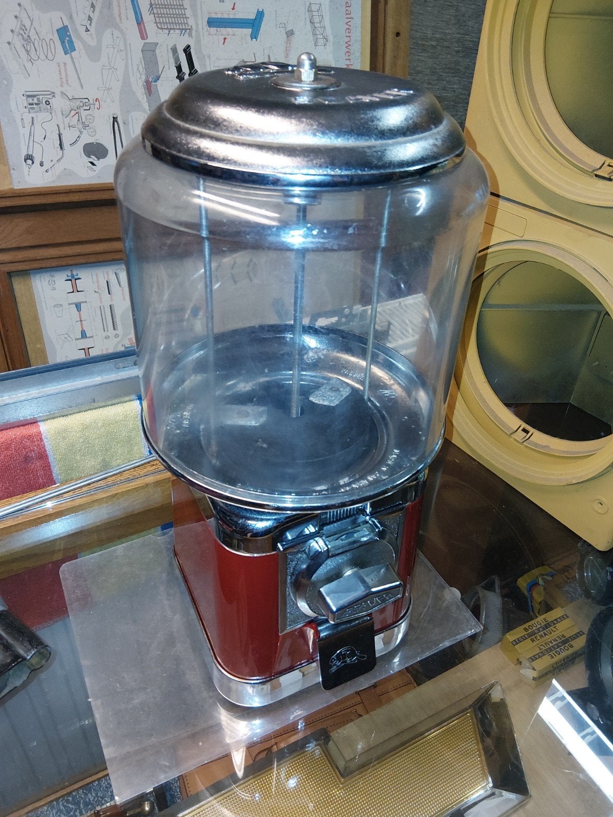 Vintage Beaver Kauwgombal/Pinda Automaat Jaren '50 - Belair, Verzamelen, Automaten | Overige, Ophalen of Verzenden, Gebruikt