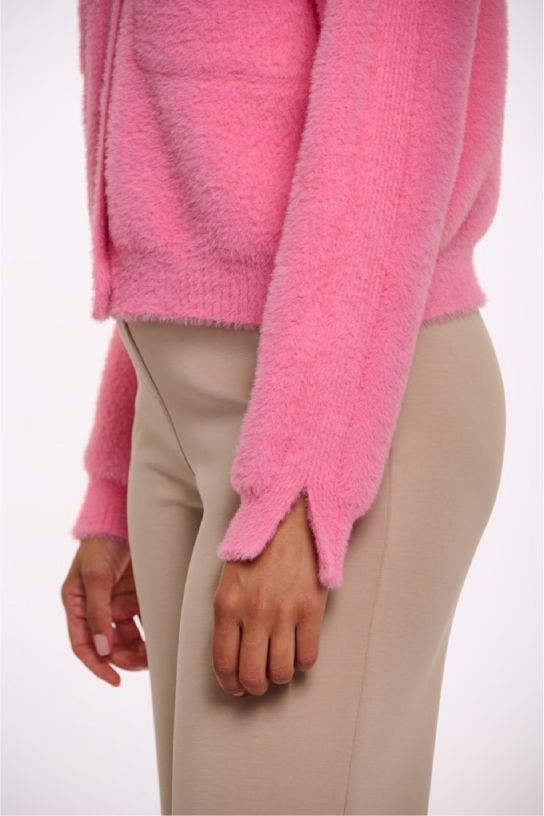 Rino & Pello Isarea rose dames fluffy vest najaar mt XL, Ophalen of Verzenden, Zo goed als nieuw, Maat 46/48 (XL) of groter, Roze