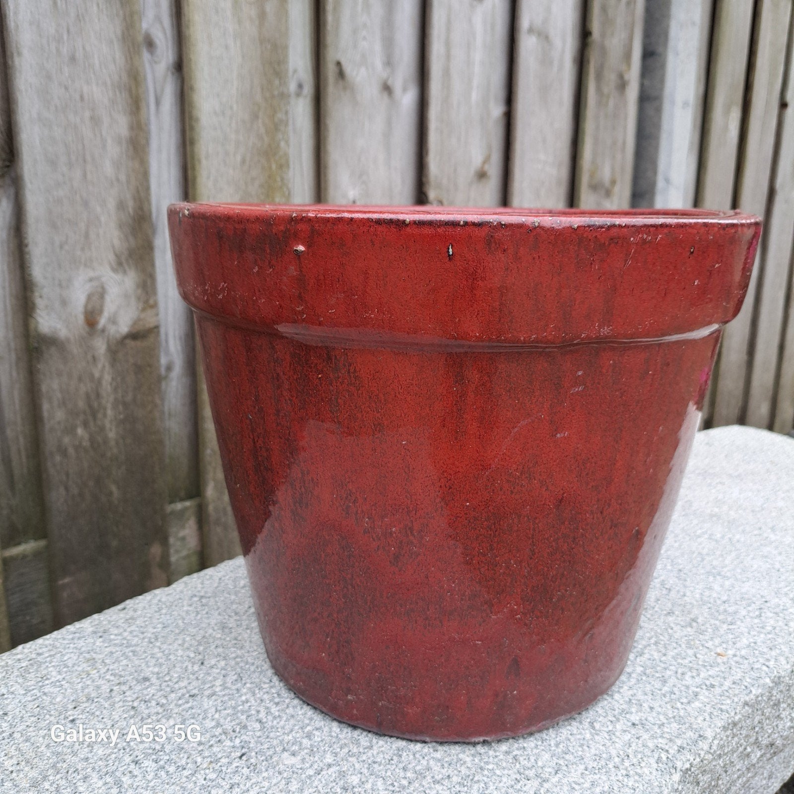 Donker rode planten ompot, Rond, Minder dan 40 cm, Aardewerk, Ophalen
