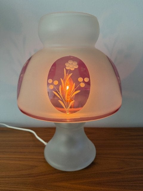 Tafellamp, mushroom, Murano, Italiaans, vintage, jr 60/70, Huis en Inrichting, Lampen | Tafellampen, Vintage, Ophalen of Verzenden