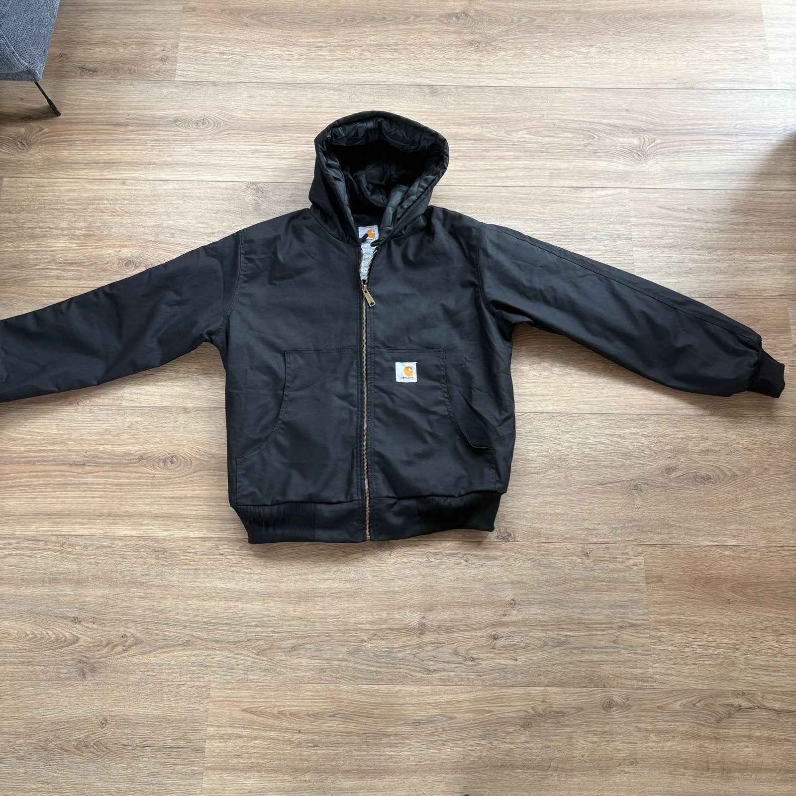 Carhartt EJ001 BLK Detroit reworked Jacket Zwart Maat M, Ophalen of Verzenden, Zo goed als nieuw, Maat 48/50 (M), Zwart