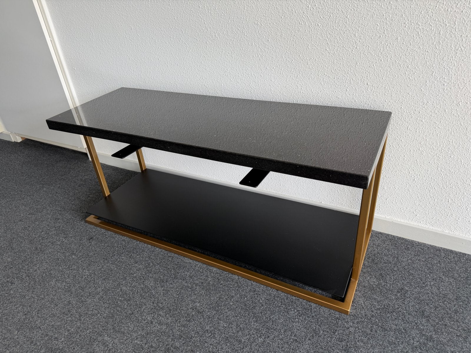 Marmeren tv-meubel incl bevestiging soundbar, Ophalen, Overige materialen, Zo goed als nieuw, 25 tot 50 cm