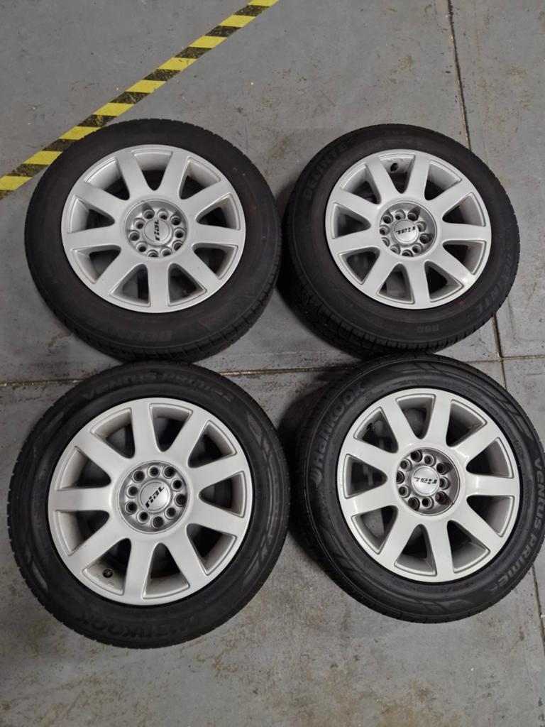 Set 15 inch lichtmetalen vw T3 velgen met banden, Ophalen of Verzenden, 15 inch, Zomerbanden