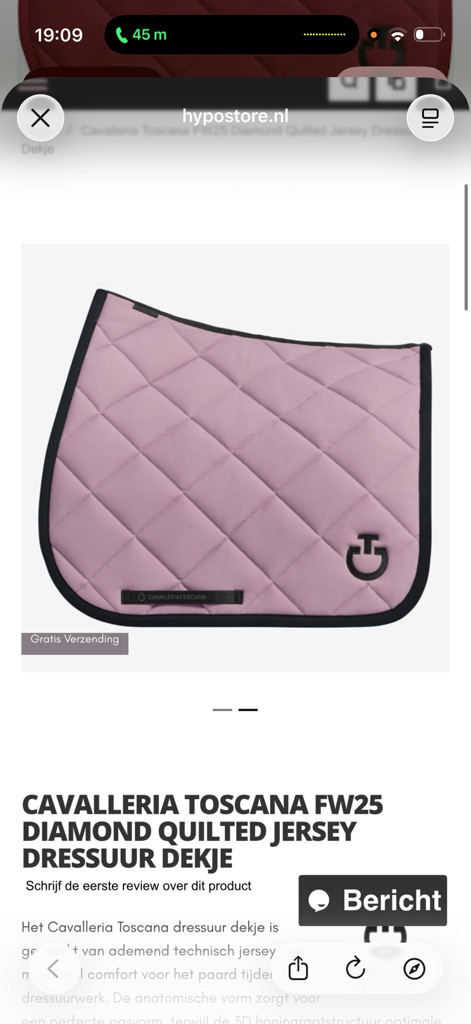 LCavalleria toscana dekje full dressuur gezocht, Ophalen of Verzenden, Gebruikt, Dressuur