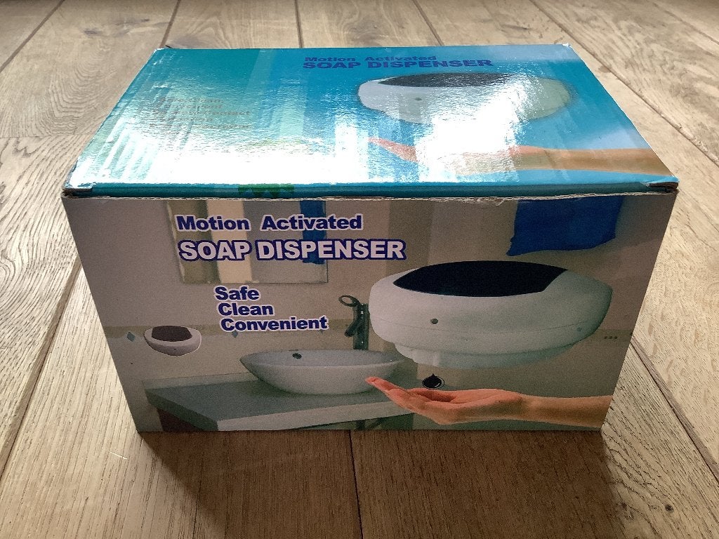 Zeepdispenser + bewegingssensor, vloeibare zeep, hygiënisch, Ophalen of Verzenden, Nieuw, Wit, Zeepdispenser/zeepbakje