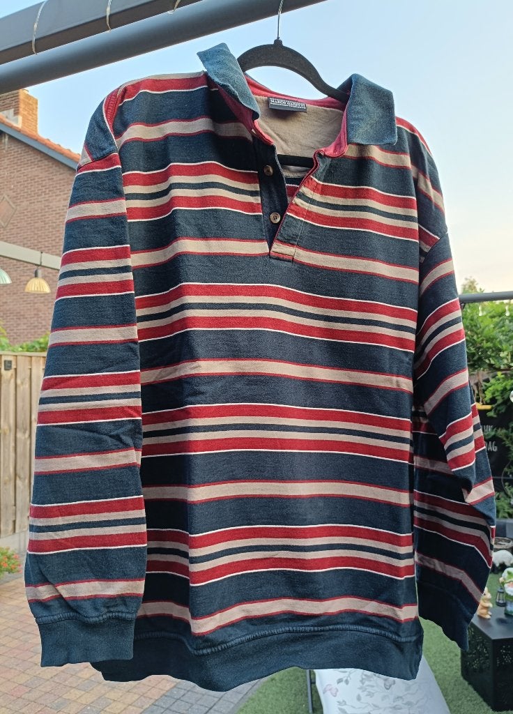 trui sweater gestreept heren maat xl, Marco gazetti, Blauw, Maat 56/58 (XL), Ophalen of Verzenden