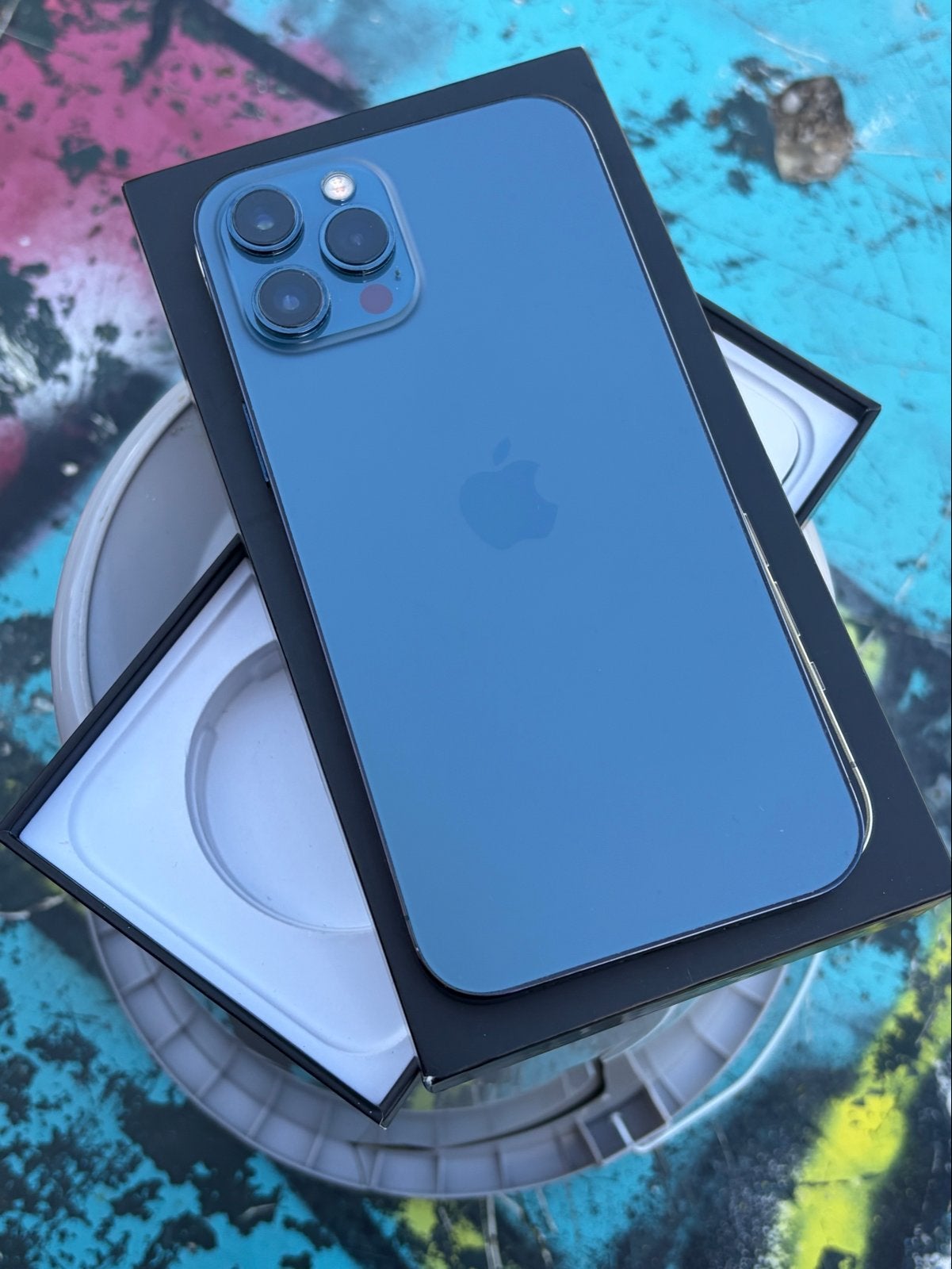 iPhone 12 Pro Max 128GB - Pacific Blue, Telecommunicatie, Blauw, Zonder simlock, Zonder abonnement, 128 GB