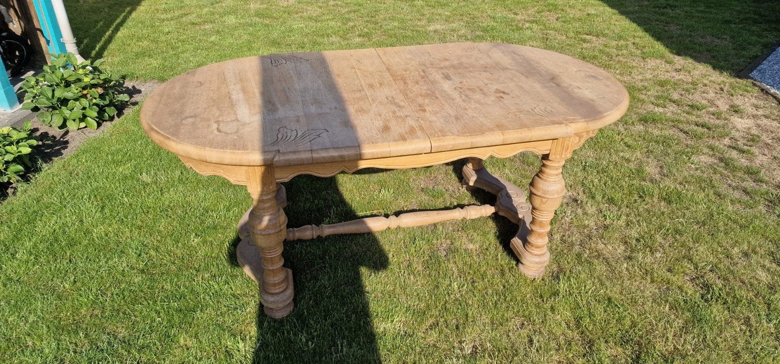 Massief eiken tafel, Ophalen