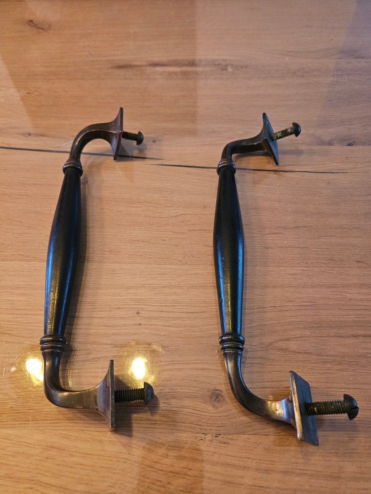 2 metalen meubelgrepen kastgrepen landelijke stijl, Antiek en Kunst, Ophalen of Verzenden
