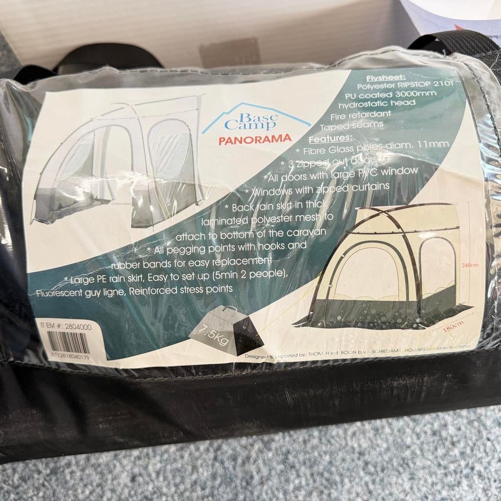NieuweBaseCamp Panorama deeltent - Showroommodel met tas, Ophalen of Verzenden, Zo goed als nieuw