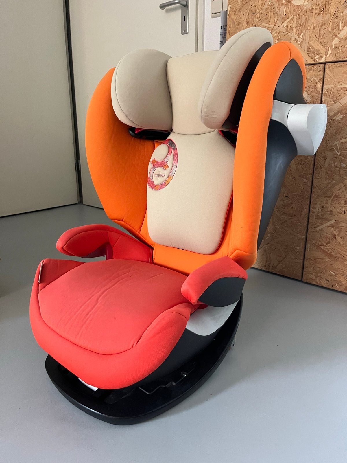 Cybex Pallas M-Fix Autostoel - Oranje/Beige (9-18 kg), Gebruikt, Zijbescherming, Isofix, Ophalen