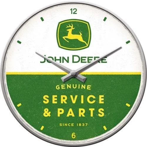 John Deere service and parts reclame klok wandklok decoratie, Ophalen of Verzenden, Nieuw, Auto's