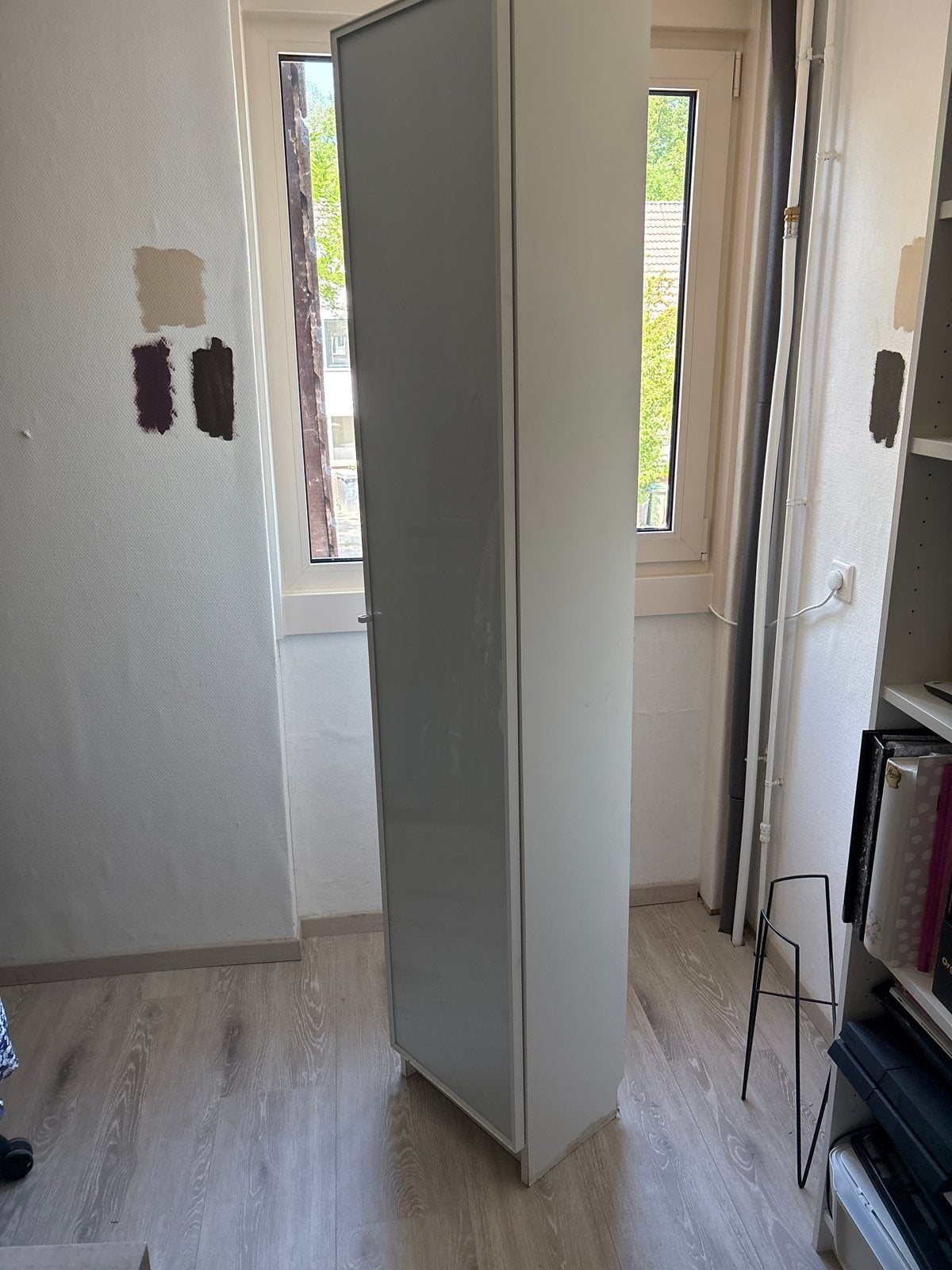 Ikea Billy boekenkast met deur, 201x40x31 cm, Ophalen, Minder dan 50 cm, Gebruikt, 200 cm of meer