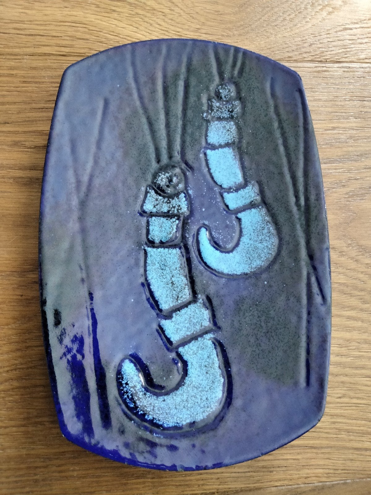 Richard Braun geëmailleerde bonbonschaal - Blauw met Haken, Antiek en Kunst, Ophalen of Verzenden