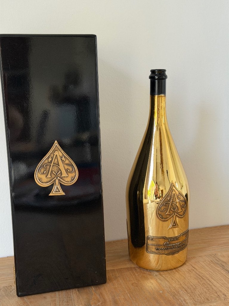 Lege Ace of Spades Champagne Armand de Brignac + koffer 1,5L, Ophalen of Verzenden, Gebruikt, Frankrijk, Champagne