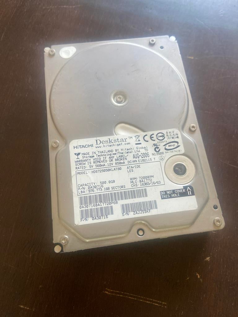 500Gb IDE Harddisk, Ophalen of Verzenden, Desktop, IDE