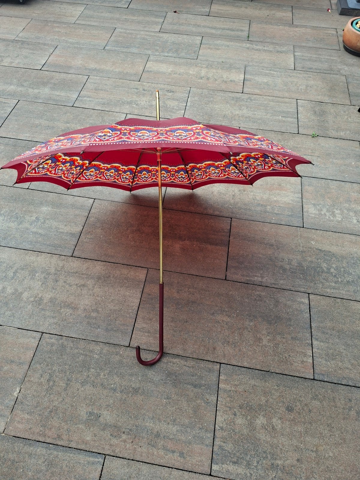 Vintage Knirps Paraplu Jaren '50/'60 - Perfecte Staat, Ophalen of Verzenden, Zo goed als nieuw, Rood
