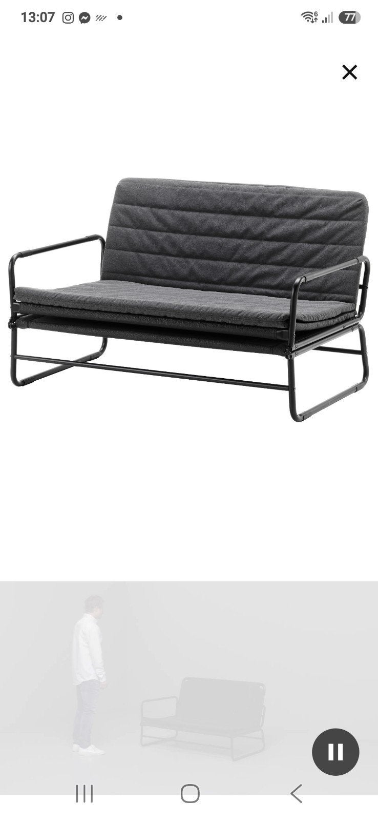 IKEA 2-zits slaapbank, Huis en Inrichting, Slaapkamer | Slaapbanken, Ophalen, Tweepersoons