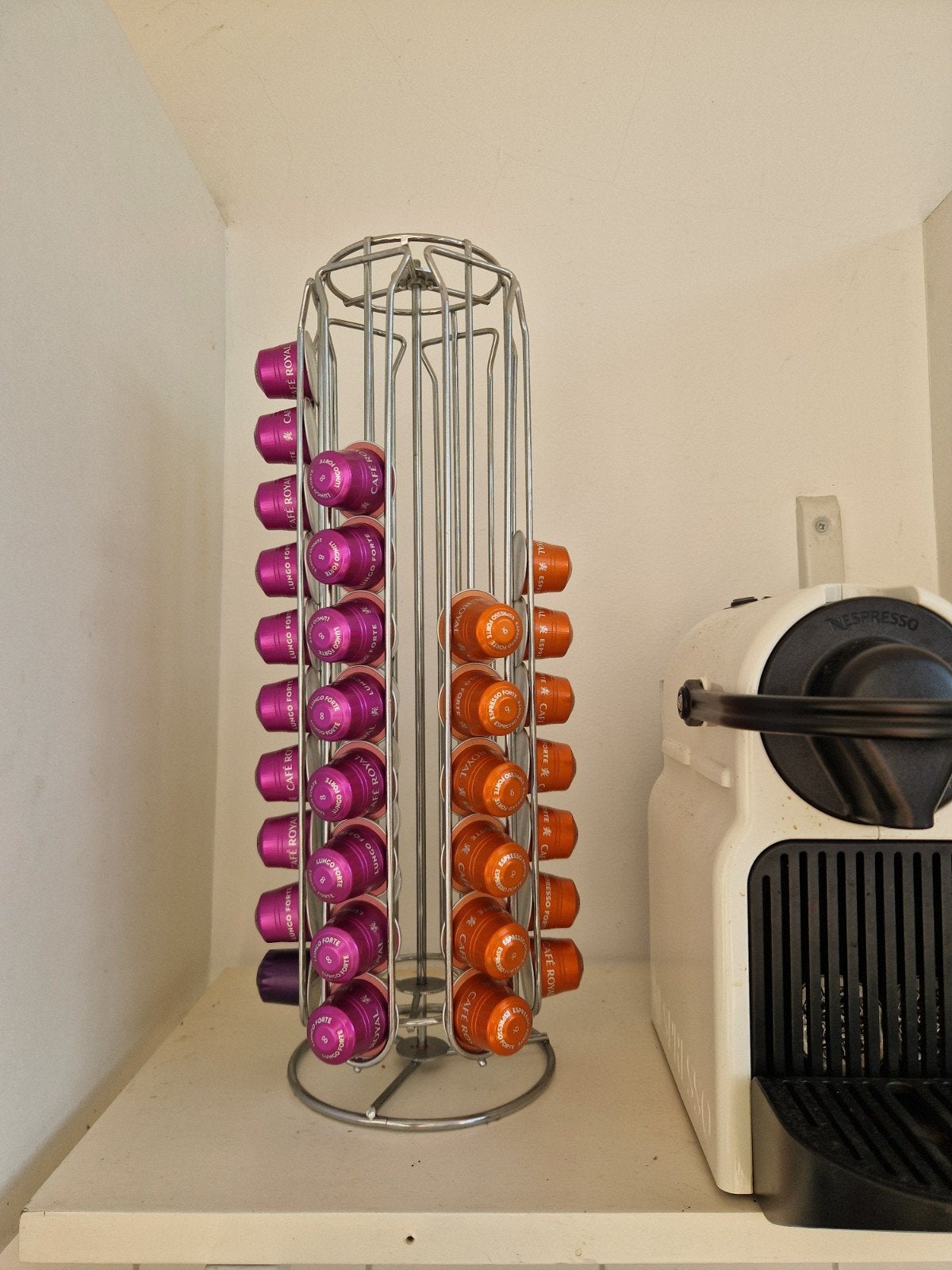 XL Nespresso Capsulehouder - Zilverkleurig Metaal, Ophalen of Verzenden