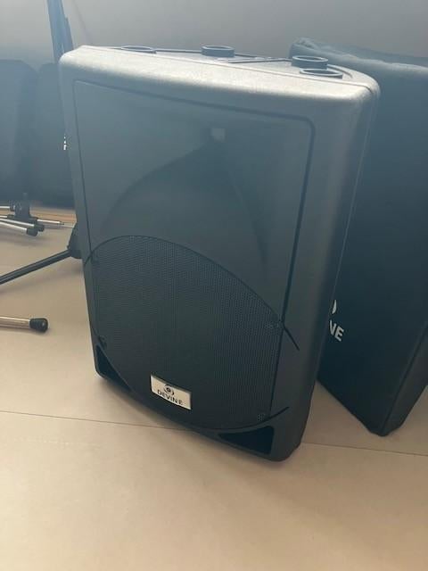 2 stuks Devine monitors Artis 12, Zo goed als nieuw, 120 watt of meer, Front, Rear of Stereo speakers, Ophalen