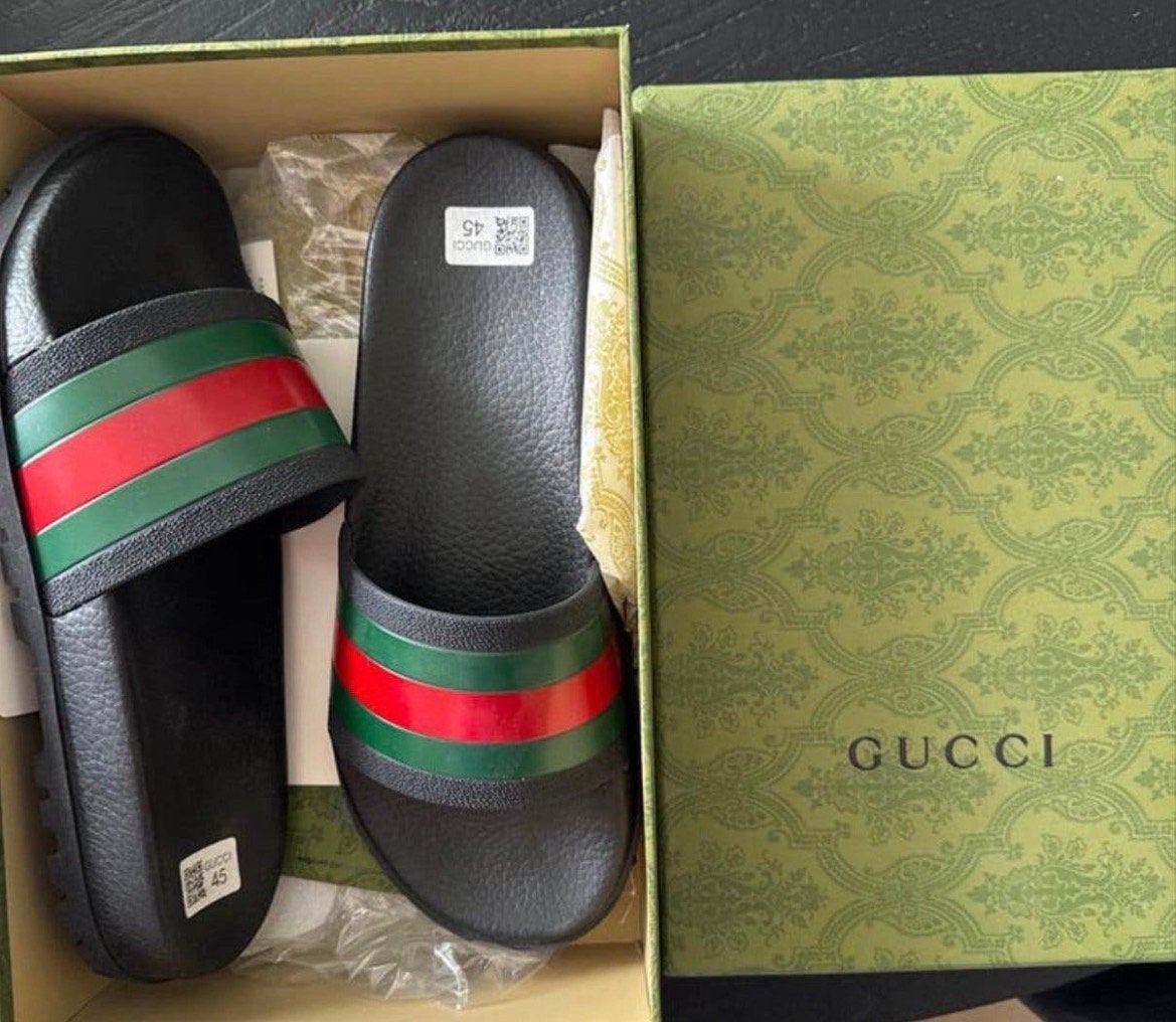 Gucci slippers, Verzenden, Nieuw, Zwart, Slippers