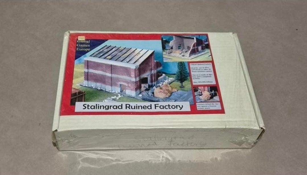 Stalingrad Ruined Factory terrein - wargaming, Ophalen of Verzenden, Overige soorten, Geverfd