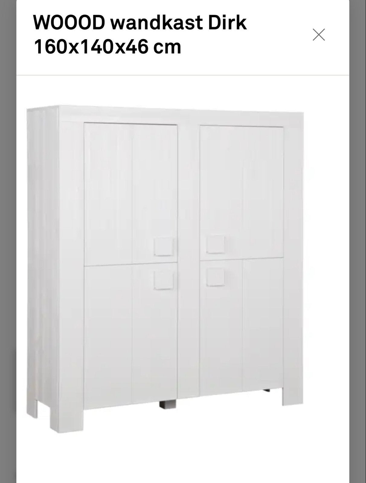 WOOOD wandkast Dirk 160x140x46 cm, Ophalen, Gebruikt, 100 tot 150 cm, 150 tot 200 cm