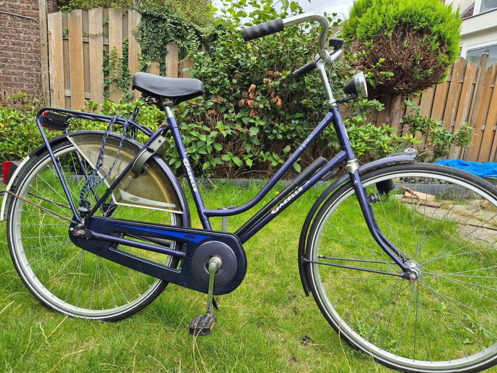 Gazelle Esprit damesfiets donkerblauw, Fietsen en Brommers, Ophalen, Gebruikt, Gazelle